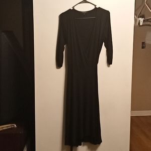 Woman's Karen Kane 3/4 Sleeve Wrap Maxi Dress Size Small